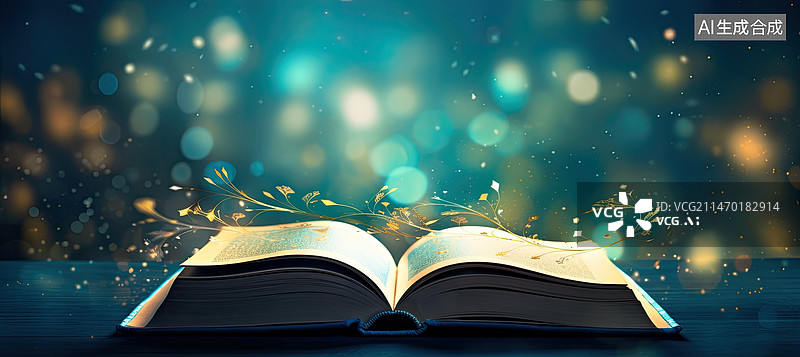 【AI数字艺术】书籍和智慧图片素材