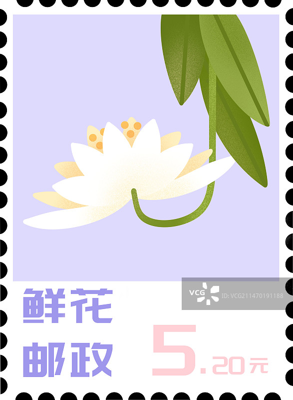 二十四节气对应花卉邮票模板图片素材