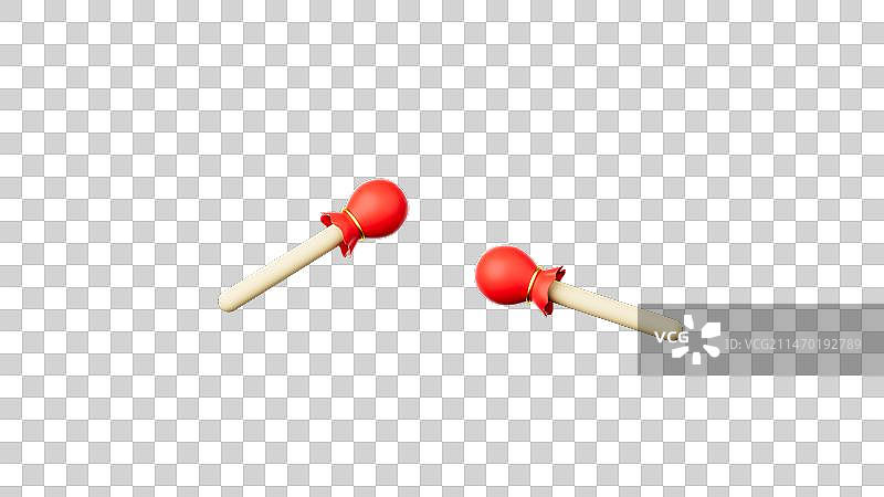 卡通音乐锣鼓3D渲染图片素材