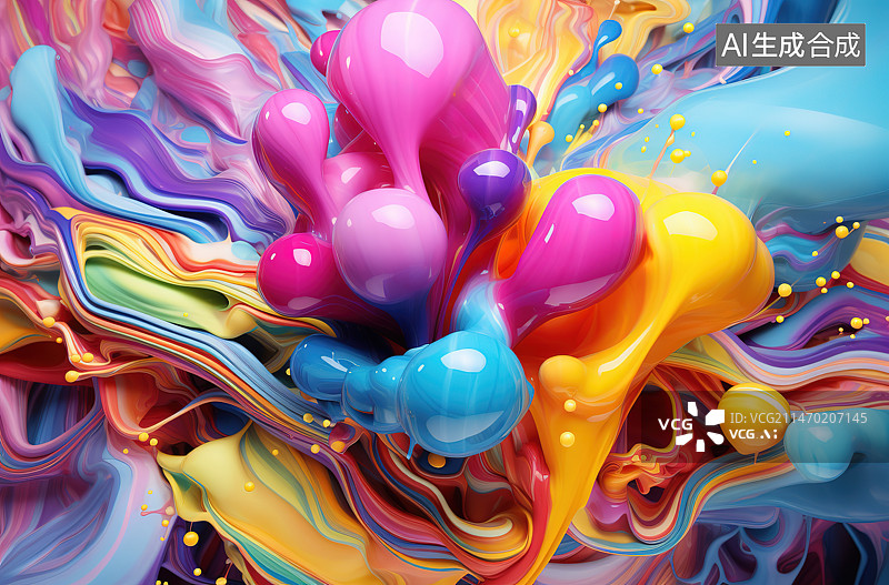 【AI数字艺术】彩色塑料玩具全画幅拍摄图片素材