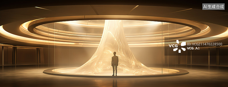【AI数字艺术】商务人士在室内的电梯上图片素材