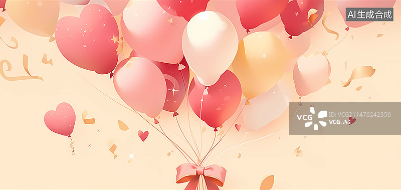 【AI数字艺术】生日快乐生日聚会Party背景设计图片素材