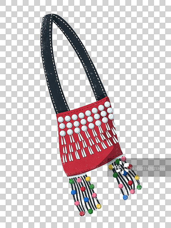 景颇族筒帕挂包图片素材