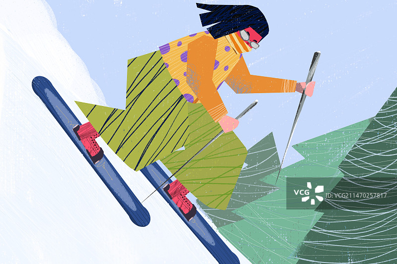 冬天滑雪图片素材