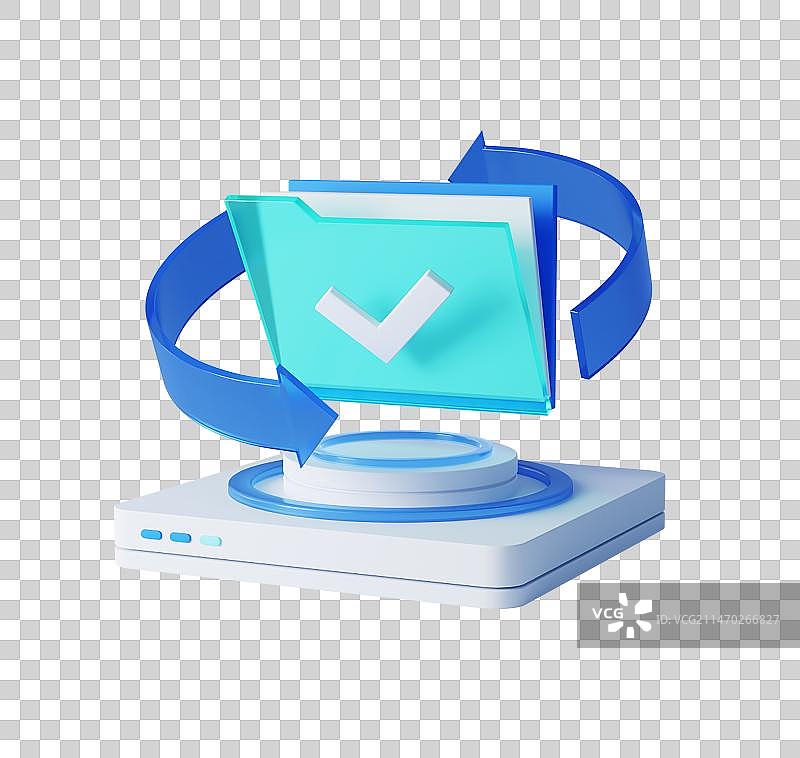 数据任务中心3D图标图片素材