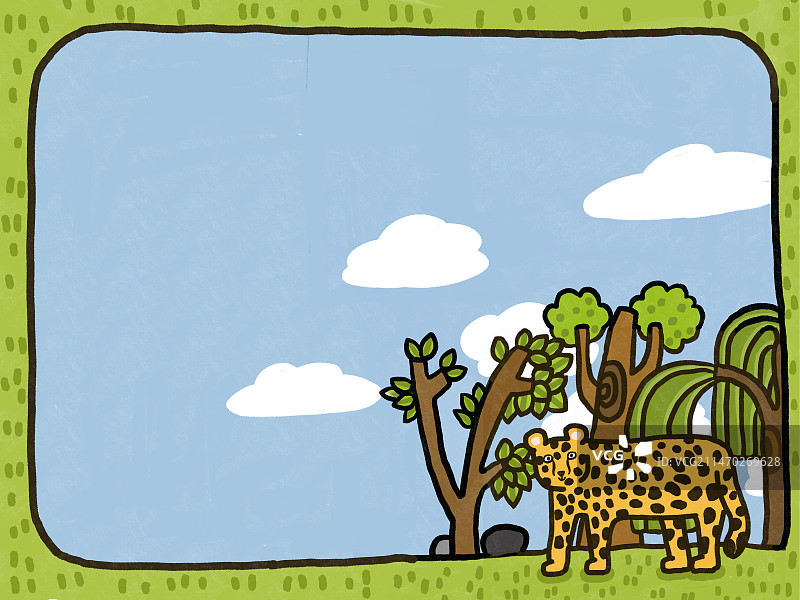 惊奇动物系列插画背景图片素材