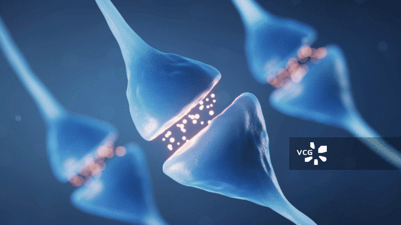 神经元细胞突触生物科技3D渲染图片素材