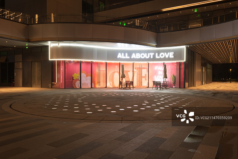 建筑 夜景 未来中心 广场图片素材