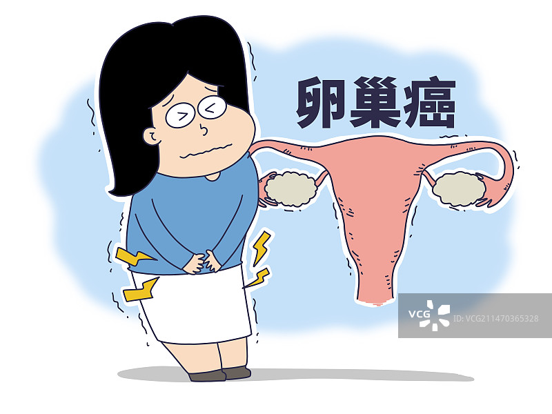 插画：健康疾病卵巢癌图片素材