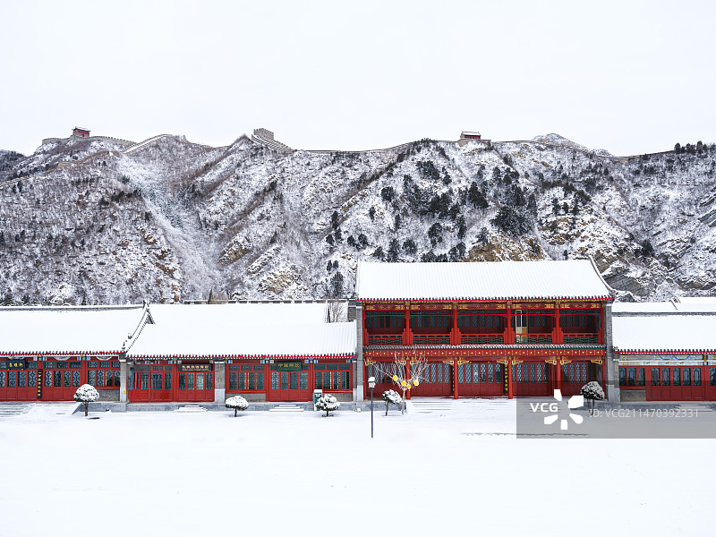 北京市昌平区南口居庸关雪景-2图片素材