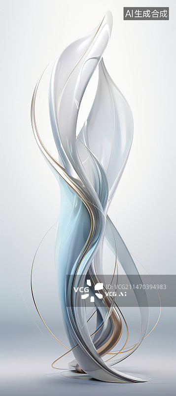 【AI数字艺术】灰色背景下的彩色玻璃特写镜头图片素材