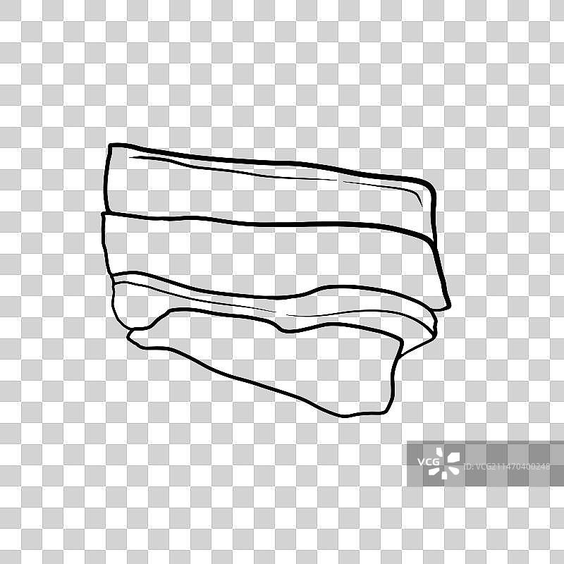 火锅食材·黄喉线稿图片素材