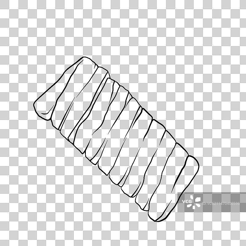 火锅食材·豆干线稿图片素材