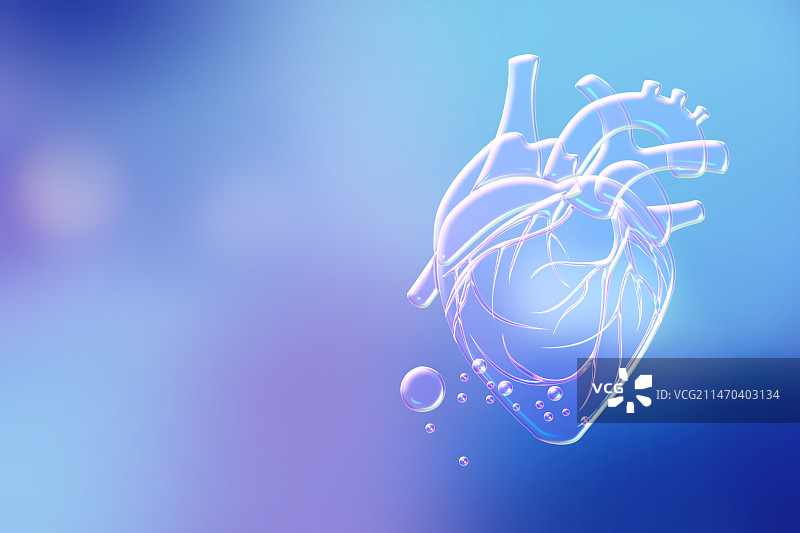 心脏结构形状轻松画面泡泡插画图片素材