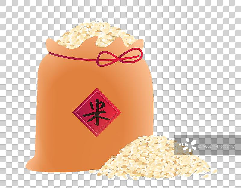 大米大丰收插画元素图片素材