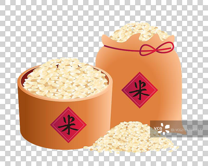 大米大丰收插画元素图片素材