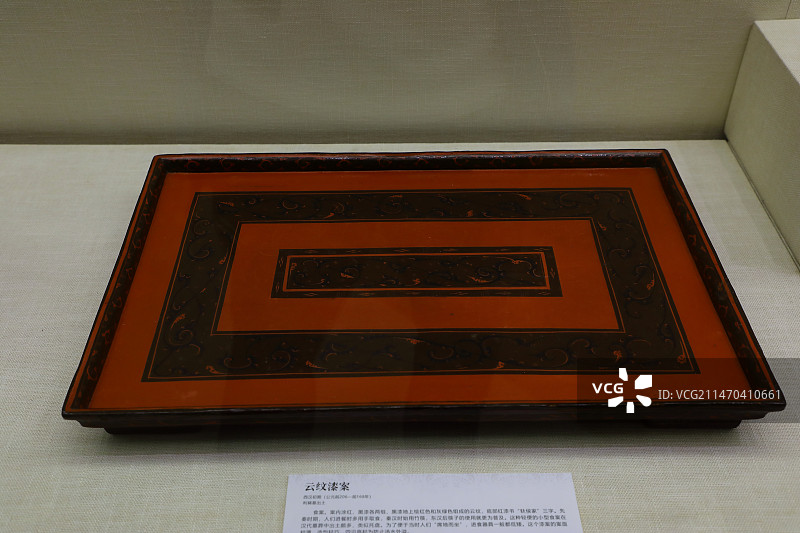 云纹漆案图片素材