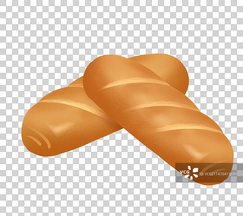 哈尔滨特色美食大列巴插画元素图片素材