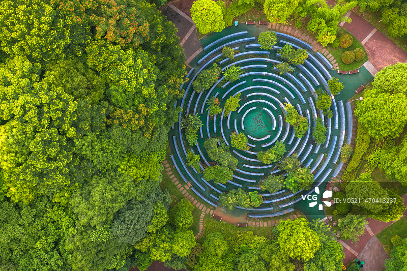 航拍迷宫图片素材