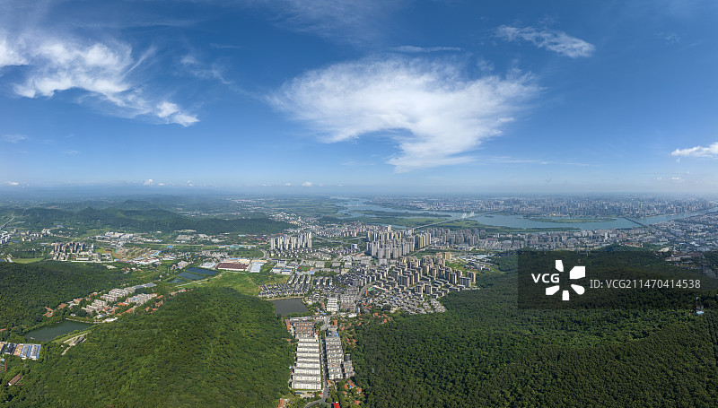 航拍襄阳山水自然风光城市风景图片素材