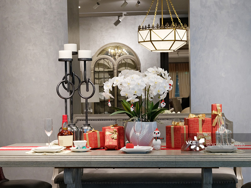 样板房--餐厅 圣诞节图片素材