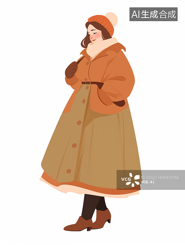 【AI数字艺术】时尚精致女性主题插画图片素材