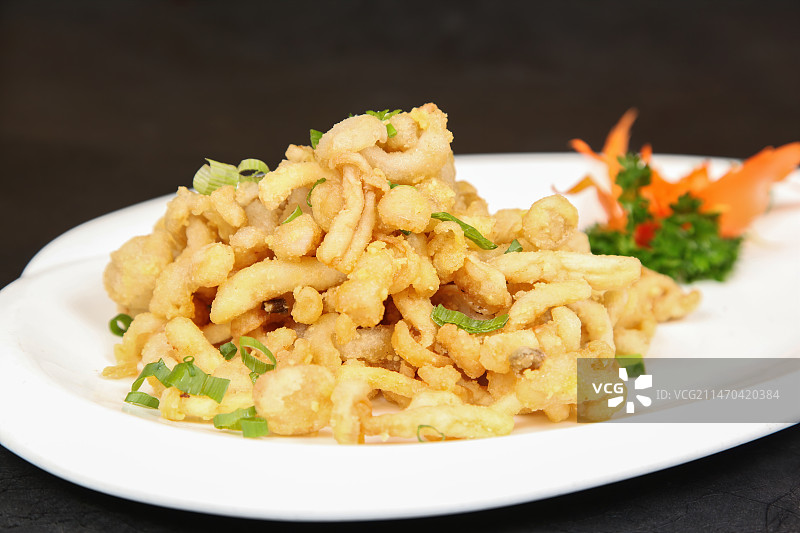 中餐美食-椒盐白玉菇图片素材