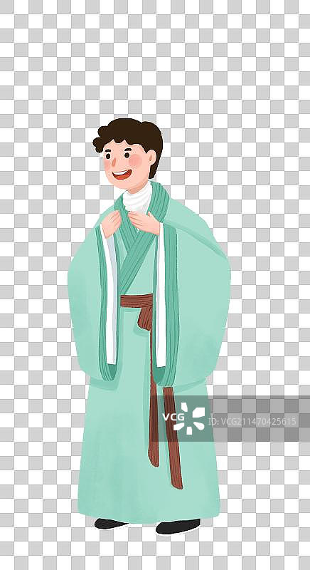 新年插画系列 元宵节看花灯图片素材