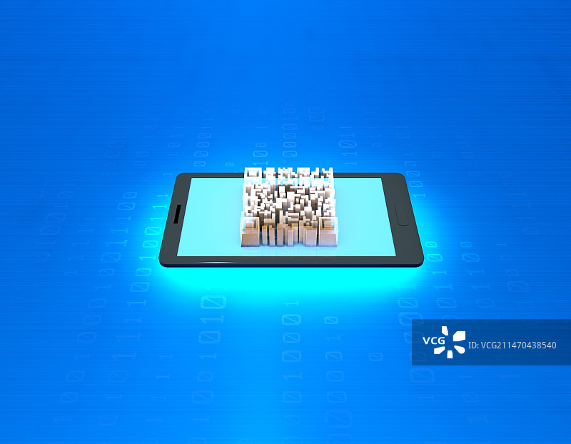 手机二维码科技数据传输图片素材