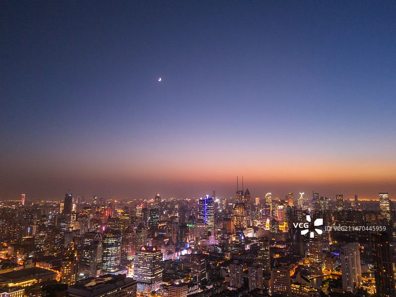 蓝调下的浦西图片素材