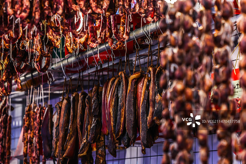 成都的香肠腊肉都是香喷喷的年货图片素材