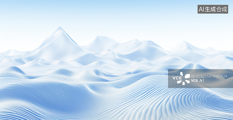 【AI数字艺术】沙漠对天的高角度视图图片素材