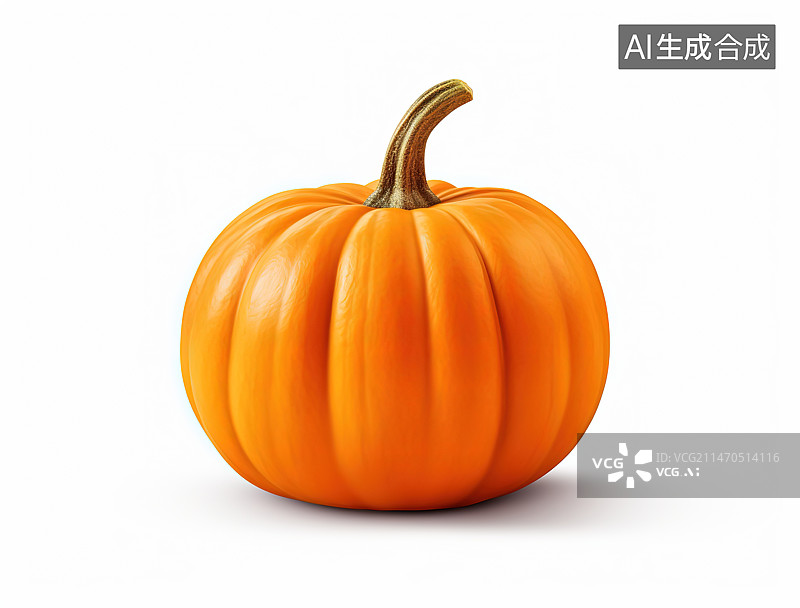 【AI数字艺术】白色背景下杰克o灯笼的特写镜头图片素材