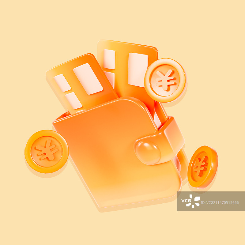 3D渲染的金色渐变金融理财手机金币数据分析元素图片素材