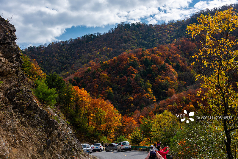 秦岭秋色图片素材