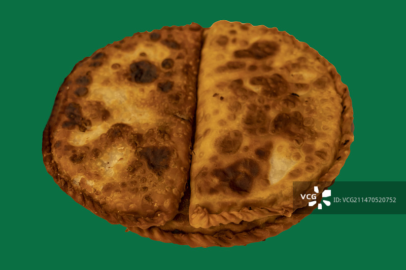 新疆维吾尔自治区伊犁哈萨克自治州美食：油煎肉盒子图片素材