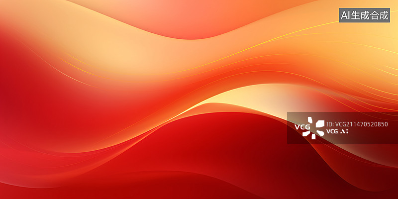 【AI数字艺术】抽象红色背景设计，现代弯曲图形概念插图图片素材