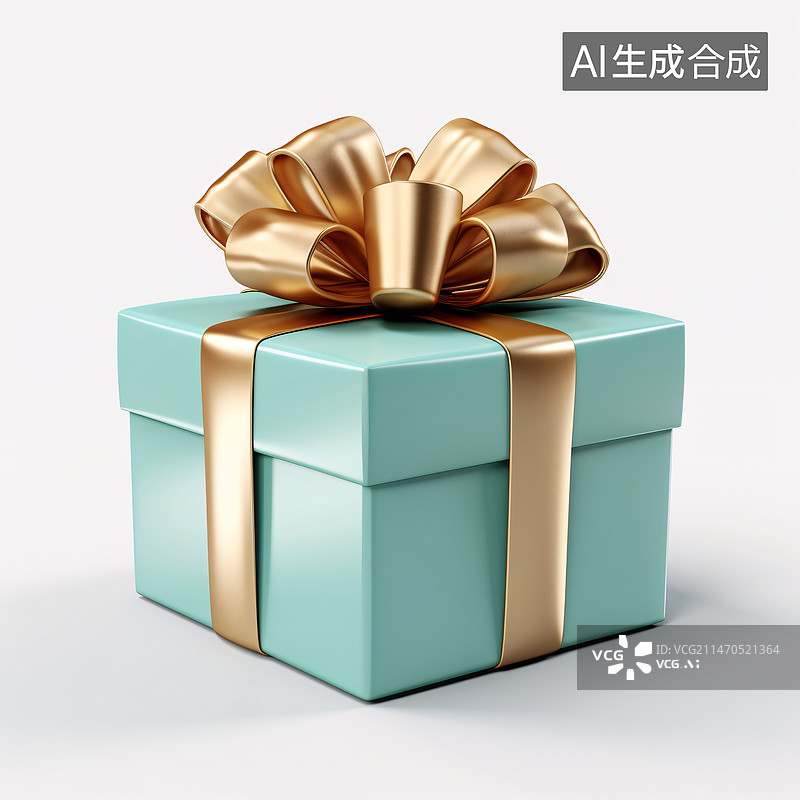 【AI数字艺术】节日礼盒3D插画，圣诞节生日礼物盒子概念插图图片素材