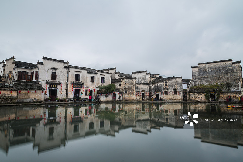 安徽宏村的月沼图片素材