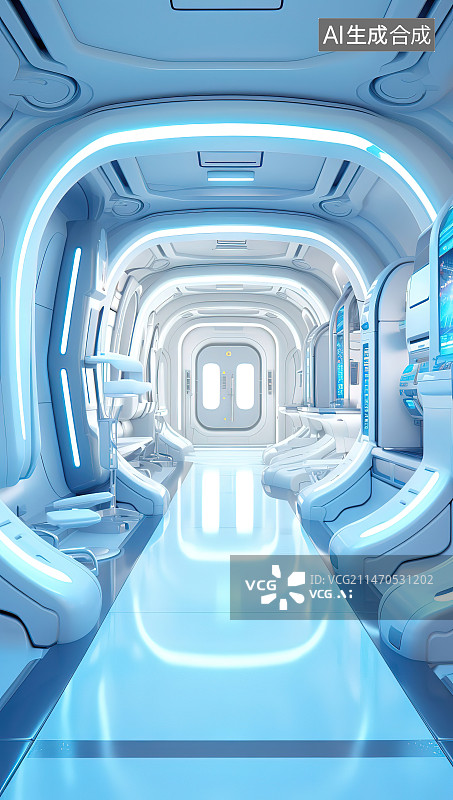 【AI数字艺术】新地标建筑中庭内部图片素材