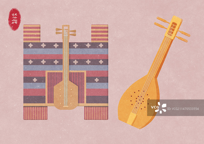 怒族民族乐器达比亚图片素材