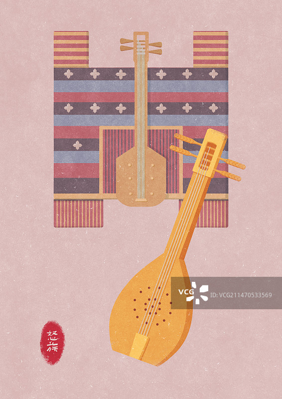 怒族民族乐器达比亚图片素材