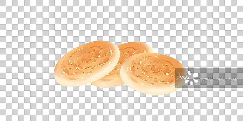 美味的葱油饼，卡通清新系列免扣元素图片素材