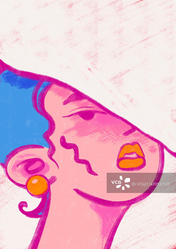 时髦女人半遮面部眼睛图片素材