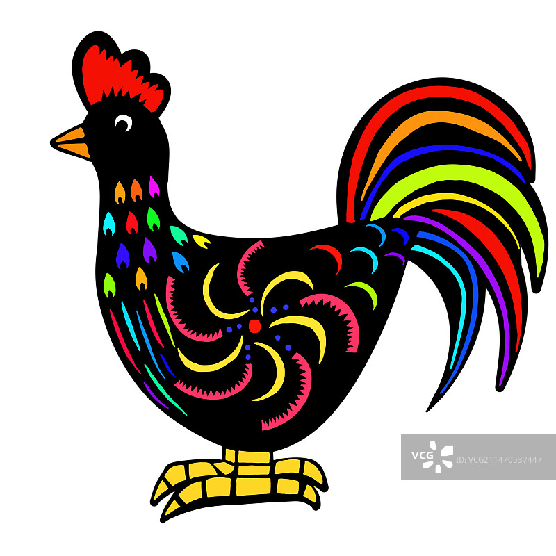 十二生肖剪纸风插画图片素材