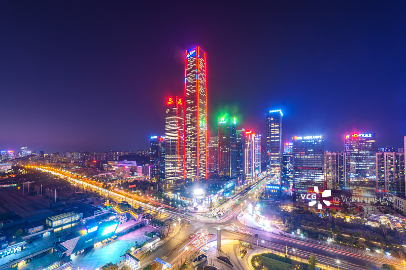贵州金融城夜景 贵阳城市地标建筑夜景 贵阳CBD图片素材