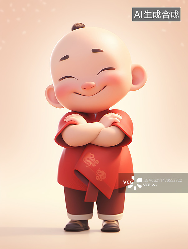 【AI数字艺术】国风男孩模型手办，IP模型图片素材