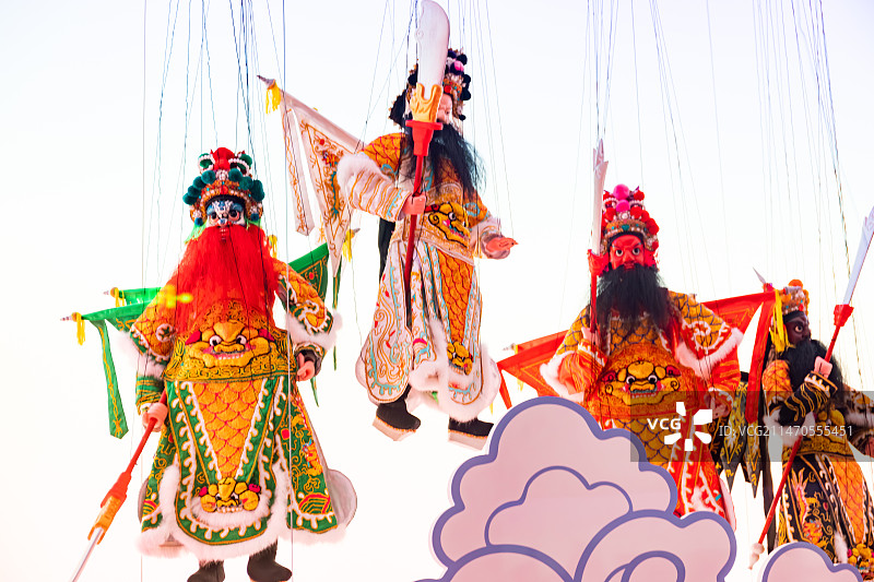 中国传统文化木偶戏，成都博物馆拍摄图片素材