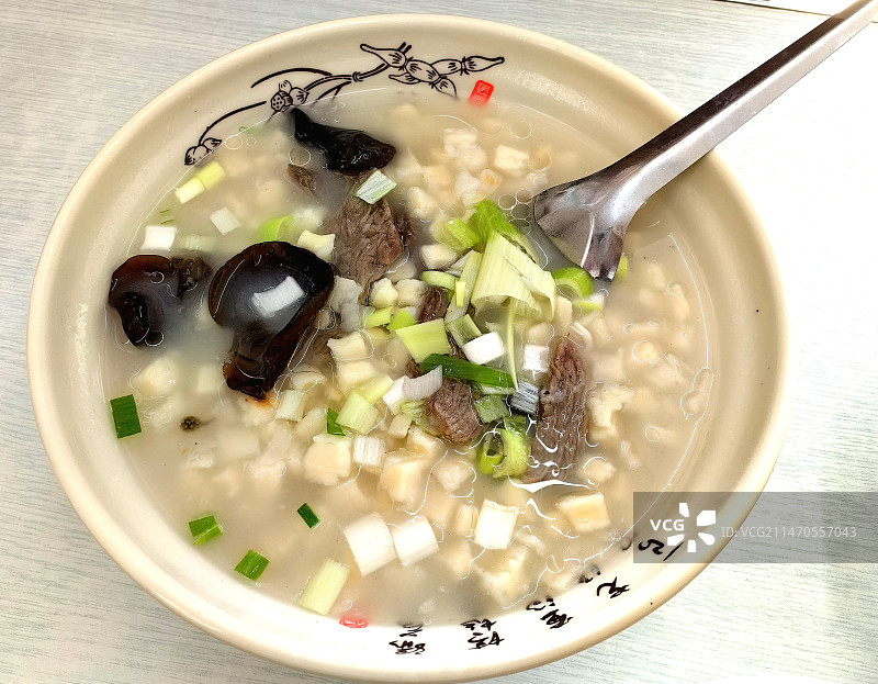 陕西美食羊肉泡馍图片素材