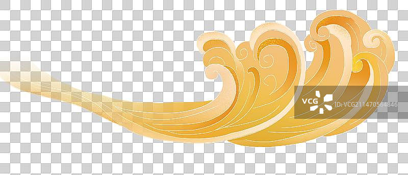 国潮插画海浪元素图片素材